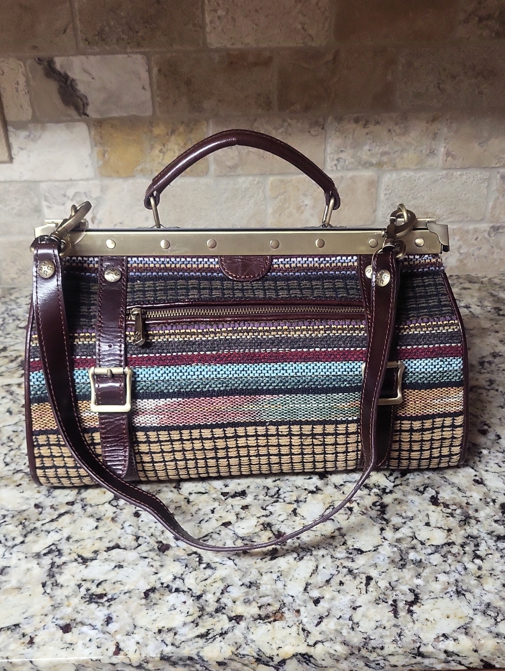 Patricia Nash Tapestry Frame Satchel - Picture 7 of 15